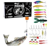 Señuelos De Pesca | Señuelo Suave De Anzuelos De Navidad - Kit De Equipo De Señuelos Y Cebos De Pesca | Para Agua Dulce Agua Salada Lago Kayak Rive Trucha Bar Salmón Siluro Pescadores