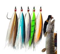 Señuelos de pesca - Señuelos artificiales, 5 piezas de Esch artificiales con gancho | Señuelo para lubina, para hombres, pescador, agua salada, río, lago, arroyo, trucha, salmón, Walleye Lucio Persico