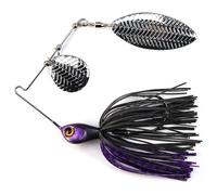SeñUelos De Pesca Señuelos de Alambre con Forma Cuchara y Gancho Stinger 18 g/21 g for Pesca lubina(Purple,1PC-21g)