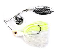 SeñUelos De Pesca Señuelos de Alambre con Forma Cuchara y Gancho Stinger 18 g/21 g for Pesca lubina(Yellow White,1PC-21g)