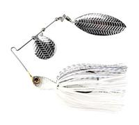 SeñUelos De Pesca Señuelos de Alambre con Forma Cuchara y Gancho Stinger 18 g/21 g for Pesca lubina(Black White,1PC-21g)