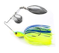 SeñUelos De Pesca Señuelos de Alambre con Forma Cuchara y Gancho Stinger 18 g/21 g for Pesca lubina(Blue Green,1PC-21g)