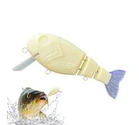 Señuelos De Pesca Sin Pintar | Jig Flotante Sin Pintar De 12.4 Cm - Señuelo de Pesca Ser Misma con Cuerpo 3 Secciones | para Principiante en Lago Estanque Arroyo junto al mar y Costero en pleno