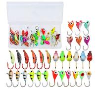 Señuelos de pesca sobre hielo, 30 piezas mini herramientas de pesca, cebos compactos para agua dulce, para la pesca de oro lucio perca gran coregona en lago