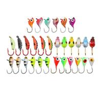 Señuelos de pesca sobre hielo para oro - 30 piezas herramienta de pesca | cebos artificiales para perca, para pescadores hombres padres, sapo de pez perca panfish dorado lago río arroyo