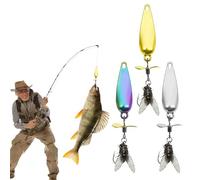 Señuelos de pesca Spinner - Moscas chispeantes | Cebo de hélice de metal 3D para ríos, lagos y embalses