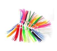 Señuelos de Pesca Suave, 20 Piezas Falda de Calamar de Pulpo Faldas de Señuelos de Pesca Señuelos de Pesca de Arrastre de Agua Salada Señuelos de Pesca de Plástico Cebos para Pesca Dulce Agua Salada