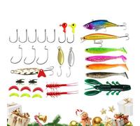 Señuelos De - Señuelo Nadador Pequeño Navideño,Kit De Señuelos para Agua Salada,para Agua Dulce Y Salada Lagos Ríos Barcos Orillas Kayaks Truchas Bass Bagres Carpas Salmón