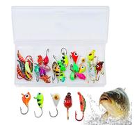 Señuelos de sobre Hielo para Oro, 30 Piezas, Herramienta de - cebos Artificiales para Perca, para Pescadores de Agua Dulce, Lagos ríos Corrientes estanques marigane Sapo Perca Lucio