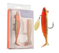 Señuelos Flexibles para la del Bar | Señuelos fáciles de atrapar | Equipo de Innovador con señuelo Crankbait biomimético con Anzuelo para ríos, Lagos, Tanques y Zonas costeras de Agua Do