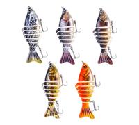 Señuelos flexibles para la del lucio - Cebos de ultra realistas, 7 segmentos Multi articulaciones Anzuelos resistentes para agua dulce y salada Lagos Ríos