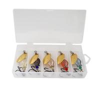 Señuelos Giratorios Pequeños - Cebos Artificiales para Pesca de,Anzuelos Vibrantes Cebo Simulado 5 Piezas para Camping Aire Libre Hombre Padre Esposo Aventuras Agua Salada y Dulce