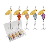 Señuelos Giratorios Pequeños,Señuelos Giratorios de con Movimiento Natatorio Jigging | Ganchos Simulados Vibración para Aventuras en Agua Salada Dulce