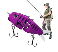 Señuelos Glide para Pesca - Señuelo Nadador de inmersión lenta con anzuelo | Cebos de natación realistas de inmersión lenta de múltiples segmentos para Lucio Lucio Lucio Marigane Agua Dulce y Salada