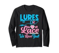 Señuelos o encaje We Love You Gender Reveal Party Baby Shower Manga Larga