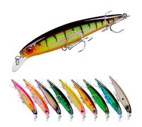 Señuelos para Bass | Carnadas Artificiales Tipo Swimbait 10 Piezas,Equipo Anticorrosivo con Agallas Y Ojos 3D Realistas Cabezales Jig Preensamblados para Día del Padre Y Principiantes