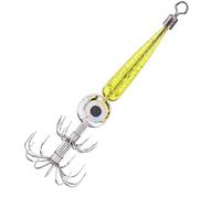 Señuelos para calamares de agua salada, ABS 9,5 cm | Máscaras para calamares con luz LED impermeable, gancho ligero con cebo electrónico | Kit de gancho para buceo