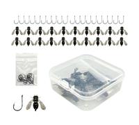 Señuelos para Moscas atrayentes de Peces: Surtido de 20 Moscas con Anzuelo, Cebo para Trucha arcoíris, serpentinas para lucios, húmedas para Trucha, Juego de Profesional de Acero al Carbo