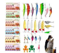 Señuelos para Perca | Juego de 24 Piezas de Equipo de | Señuelos para Perca de Agua Dulce - Para Deportes al Aire Libre en Aguas Dulces y Aguas Saladas con la Captura de Crappie Salmón Bagre y Camaron
