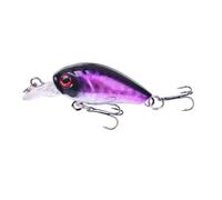 SeñUelos Pesca 1 señuelo de Pesca con manivela, 4,5 cm, 4 g, Cebo Artificial Duro for pececillos, swimbait, crankbait con Anzuelo Triple for Carpas y lubinas. SeñUelos De Pesca(B)