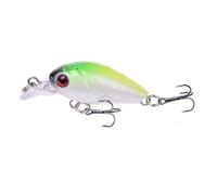 SeñUelos Pesca 1 señuelo de Pesca con manivela, 4,5 cm, 4 g, Cebo Artificial Duro for pececillos, swimbait, crankbait con Anzuelo Triple for Carpas y lubinas. SeñUelos De Pesca(E)