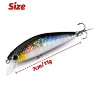 SeñUelos Pesca 1 señuelo de Pesca de hundimiento Lento, 11 g, 7 cm, señuelo de Tiro Largo, Anzuelo de Pesca for Lucio, Wobbler, Aparejos SeñUelos De Pesca(C)