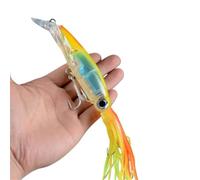 SeñUelos Pesca 1 señuelo de pesca de pulpo de 14 cm y 40 g, 6 colores, cebo duro de calamar, anzuelo de acero de alto carbono, manivela de pulpo for atún, herramientas Sea Allure SeñUelos De Pesca(05)