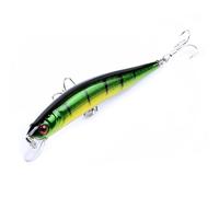 SeñUelos Pesca 1 señuelo de Pesca Minnow de 10 cm y 8,5 g, Flotante, Wobblers, Cebo Duro con Ojos 3D, crankbait Artificial for lubina, Lucio y swimbait. SeñUelos De Pesca(B)