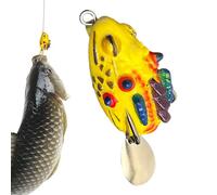 Señuelos Rana para Pescar lubinas,Cebo Blando Realista - Señuelos de imitación de Rana para Pesca de Black Bass - para Río Lago Mar Pescadores Deportivos