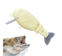 Señuelos Sin Pintar | Jig Artificial Flotante 12,5 cm, Señuelos De Artificiales Con Cuerpo 3 Secciones,para Estanque Corriendo Frente Al Mar Costero Exterior Principiante Profesional Entusiasta