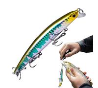 Señuelos tirones, Cebo de de bajo - Jerkbaits de hundimiento Lento Duro, Marina y Equipo al Aire Libre, Ataque de Agua Salada para el lubino-Negro Tipo de