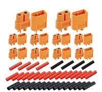 Senven 10Pares XT60 Conectores, XT-60 Macho Hembra Conectores de Bala enchufes de energía con termorretracción, para RC XT60 Lipo batería de Juguete, Alta Corriente Conector(10 Pares).