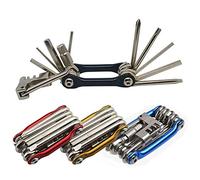 Senven 11-en-1 Herramienta de reparación de bicicletas plegable portátil, mini herramienta multifunción, herramienta ligera y compacta.