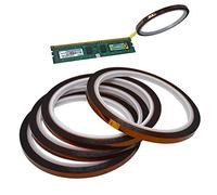 Senven 4 Pcs Cinta resistente al calor Cinta enmascarar poliimida Cinta Kapton para placas circuito enmascaramiento, soldadura, recubrimiento en polvo, sublimación y aislamiento (33M x 5MM) × 4