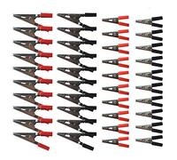 Senven 40Pcs Crocodile Clip, Clip Alligator Alligator Pinzas de prueba de metal Prueba por electricista Trabajo, Clip de aislamiento de metal Batería Pinzas de pinza de cocodrilo.