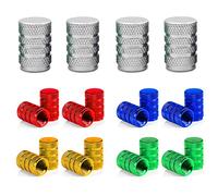 Senven 5 Color Tapones de válvula de aleación de Aluminio. Válvula de neumático para Evitar Fugas de Aire para Coche, Moto, camión, Bicicleta, Válvula de neumático Universal - 20Pcs.