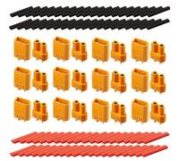 senvenelec (12 pares de 24 unidades, XT30 macho hembra adaptador, XT30 macho hembra conector redondo, conector de alta corriente para adaptador de batería de polímero de litio RC, 48 tubos