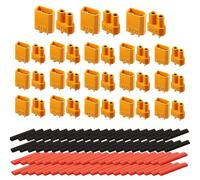 senvenelec (15 pares de 30 unidades, conectores de alta corriente para adaptador de batería Lipo RC, XT30 macho hembra XT30, conector redondo, 60 unidades de tubo termorretráctil).