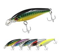 Senvenelec 5pcs 3D Ojos señuelo, cebo manivela anzuelos, cebos de pesca en el mar y agua dulce, cebos rígidos biónicos artificiales.