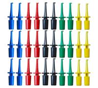 Senvenelec Gancho de Prueba Multímetro, Clip Electrónico Mini Sonda, Herramientas de Mantenimiento, Pinza de Cabeza - 30 Unidades