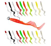 Senvenelec Multi-color Big Roll-Cola Falda con cebo suave, tentación artificial, silicona suave biónica, tentación de pesca, verde ecológico fuerte tentación 20pcs.