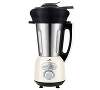 Senya - Batidora de acero inoxidable Cook & Ice V3 Crema, batidora aterciopelada y molida, cocción al vapor, hielo picado batidos, 1,5 L, 1400 W, y su cesta de vapor de silicona piable de 2 L