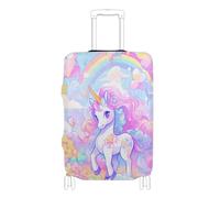 senya Funda de equipaje de viaje, protector de maleta, unicornio, arco iris, globo, lavable, para equipaje de 18 a 20 pulgadas, Varios colores, S 18-20 in