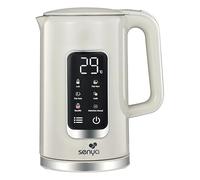 Senya Hervidor eléctrico de 1,7 l, gran pantalla digital | 5 programas de temperatura automática y ajustable | Función mantener caliente | Base 360 ° y mango ergonómico | Color crema