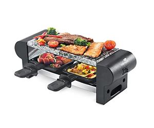 SENYA Máquina de raclette para 2 personas, con piedra de cocción extraíble, revestimiento antiadherente, 350W, My Little Raclette, SYCK-G065
