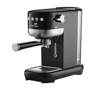 Senya Tasty Coffee Machine espresso Noir 20 bares - Cafetera espresso manual 1350W con espumador de leche, tecnología termoblock, 1 o 2 tazas, capuchino y latte - Depósito de 1,1 L