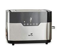 Senya Tostadora de Acero Inoxidable Smart Toaster, 2 Ranuras Grandes, Botones Táctiles, Pantalla Led, Cuerpo de Acero Inoxidable de 850 W