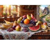 Senyanr 5D Diamond Painting Kits for Adults Corn Fruit, DIY Cabin Full Square Drill diamond Art kits adults, Crystal Rhinestone Embroidery Canvas painting for Home Decor 18x26in
