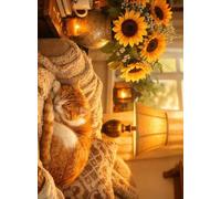 Senyanr 5D Diamond Painting Kits for Adults Cozy Sofa, DIY Cat Full Round Drill diamond Art kits adults, Crystal Rhinestone Embroidery Canvas painting for Home Decor 26x34in