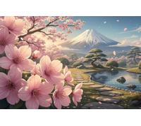 Senyanr 5D Diamond Painting Kits for Adults Flower Pond, DIY Volcano Full Square Drill diamond Art kits adults, Crystal Rhinestone Embroidery Canvas painting for Home Decor 18x26in